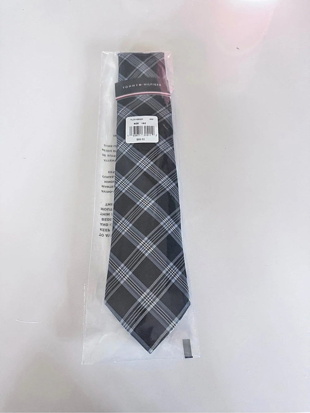 Tommy Hilfiger Plaid Tie in Navy NWT